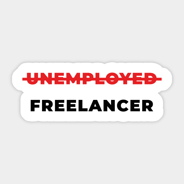 Unemployed freelancer Sticker by GraphicDesigner